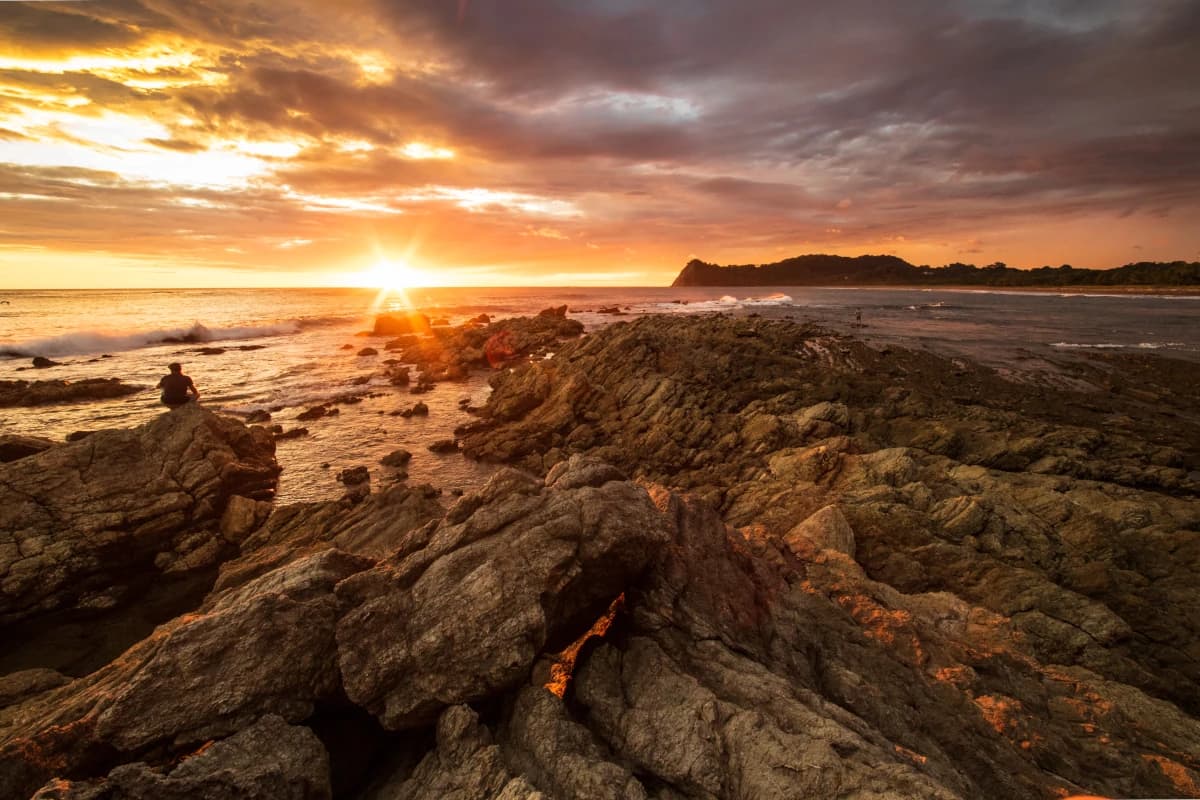 Stunning sunset over Playa Buena Vista, Guanacaste province, Nicoya Peninsula